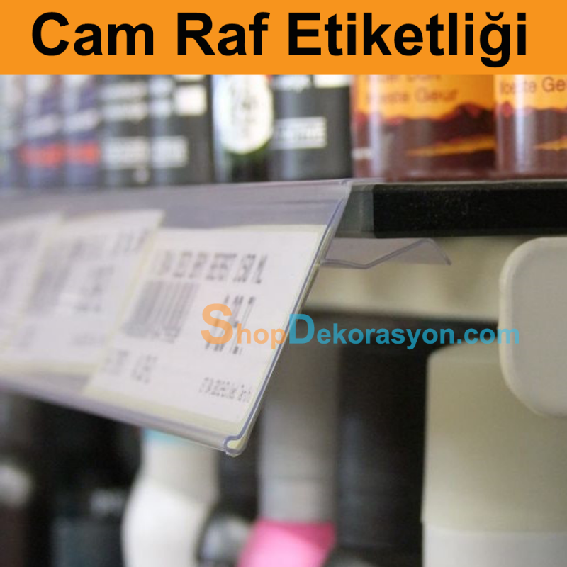Dalgalı Balıksırtı Cam Raf Fiyat Etiketliği