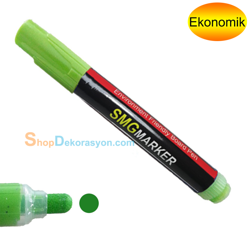 Kasap Keçeli Etiket Kalemi, Yeşil