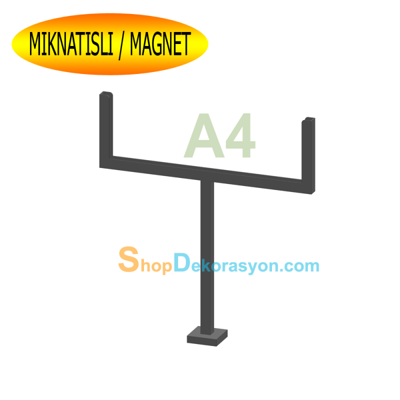 Stand Üstü Mıknatıslı A4 Metal Fiyat Etiketliği